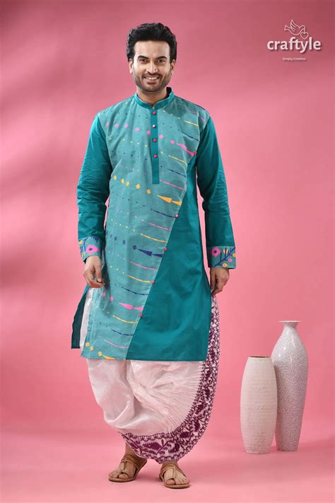 Handloom Jamdani Cotton Men's Kurta - Traditional Ethnic Wear – Craftyle