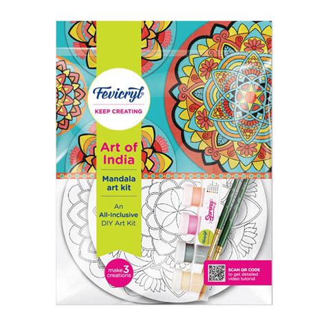 Fevicryl DIY Art of India Mandala Art | Acrylic Paints 6 Shades| Set of ...