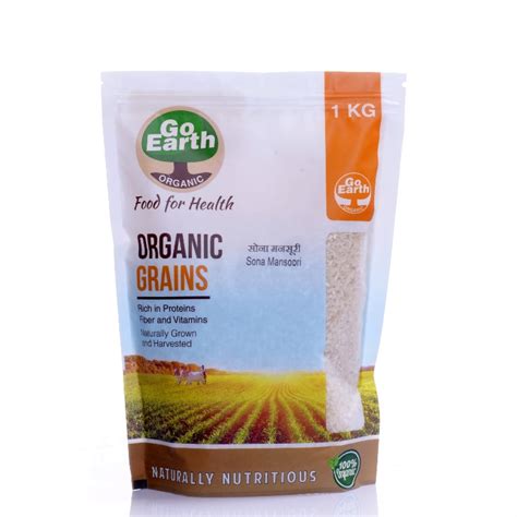 Go Earth Sonamasuri White Rice 1Kg — BasicBrowns