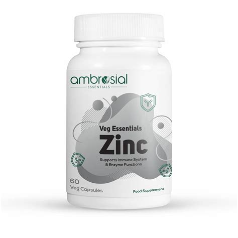 Ambrosial Zinc Tablets High Strength 30 mg | Highly Bioavailable Zinc ...