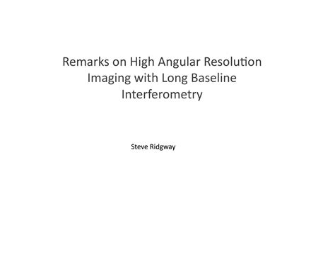 High Angular Resolution 的图像结果