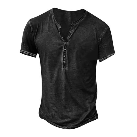 Customer reviews for RPVATI Mens Henley Shirts Short Sleeves Retro V ...