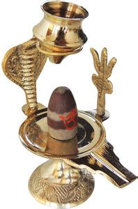 Harihar Shivling Stone Narmadeshwar Shiva Ling with Small Golden ...