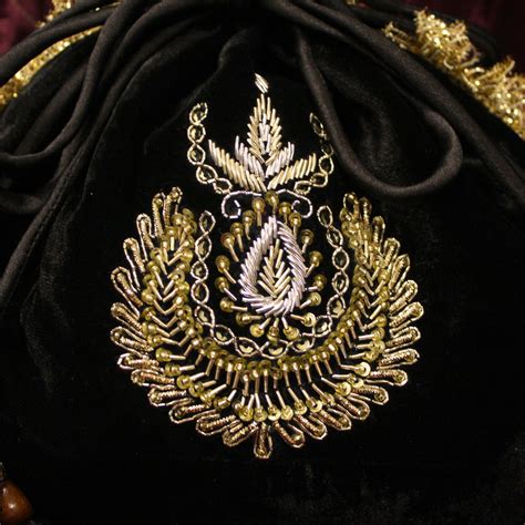 Black velvet hand embroidered Potli bag – Spring Soul