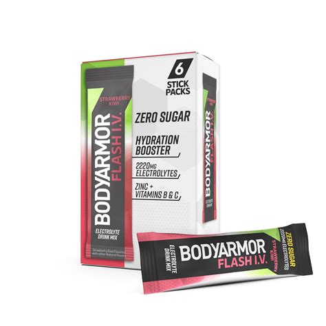 Amazon.com: BODYARMOR Flash IV Electrolyte Packets, Strawberry Kiwi ...