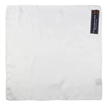 Buy Peluche Solid Sapphire White Pocket Square at Amazon.in