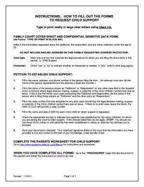 Fillable Online INSTRUCTIONS HOW TO FILL OUT THE FORMS TO REQUEST CHILD ...