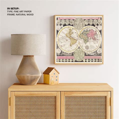 World Map Old Vintage: Buy Premium Framed Old & Modern Map Art Prints ...