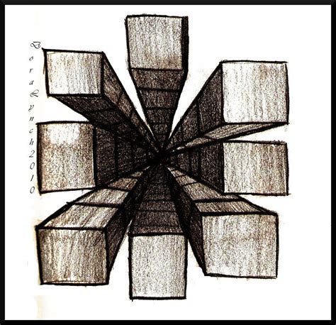 Image result for One Point Perspective Drawing Boxes