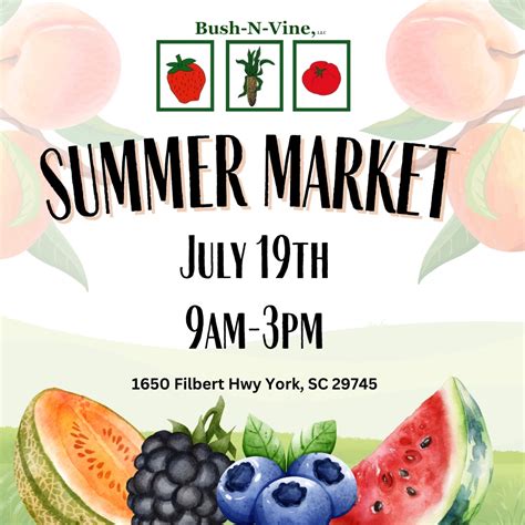 Pop-Up Markets - Bush-N-Vine Farm