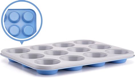 Amazon.com: GreenLife 12-Cup Muffin Pan, Healthy Ceramic Nonstick ...