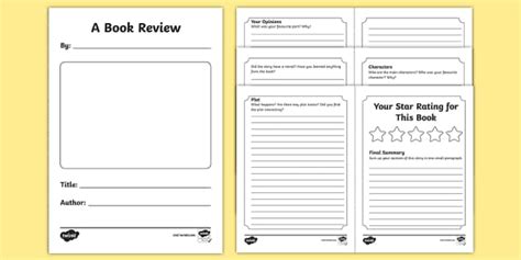 My Fiction Book Report | Primary English Resources