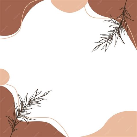 Aesthetic leaf background | Premium Vector