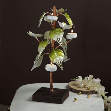 CraftVatika Metal Flower Decorative Showpiece on Metal Base for ...