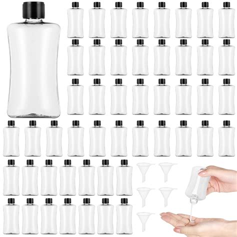 Amazon.com: 50 PCS 3.4 oz Travel Bottles with Flip Cap - 100ml Clear ...