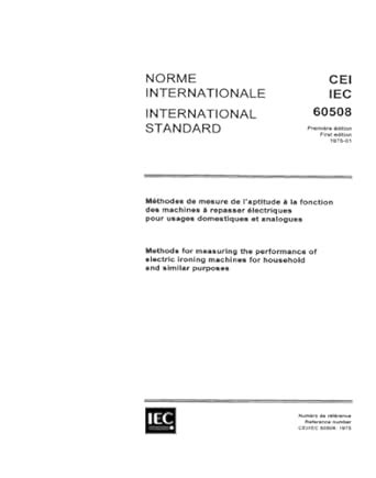 IEC 60508 Ed. 1.0 b:1975, Methods for measuring the performance of ...