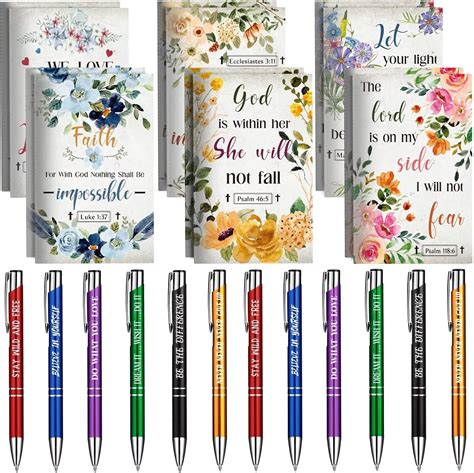 Roeni Christian Gifts - 24pcs Verse Bible Notebooks And Inspirational ...