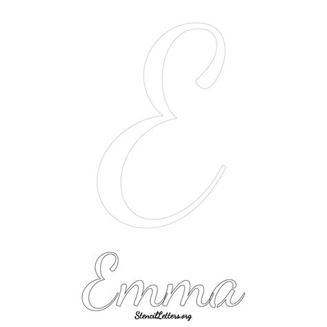 Emma Free Printable Name Stencils with 6 Unique Typography Styles and ...