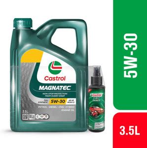 Castrol MAGNATEC 5W30(3.5L)+3-IN-1 SHINER(100ML) Full-Synthetic Engine ...