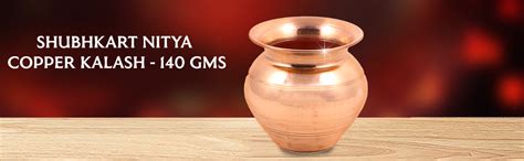 Shubhkart Nitya Copper Kalash Size 2 – 140g | Large Copper Lota for ...