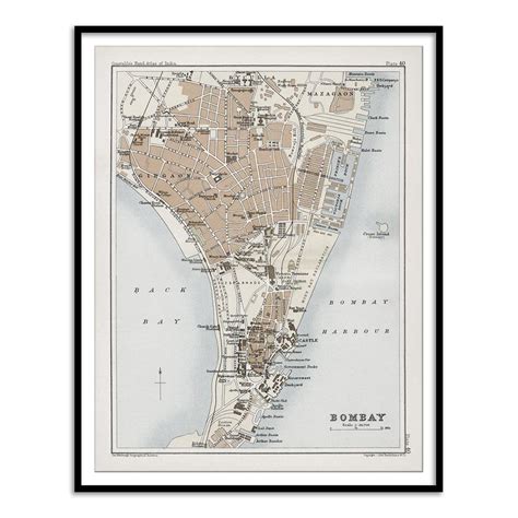 Buy Map of Bombay [1893] Art Print - Home Artisan