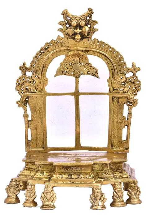 Buy The Advitya Brass Yali Singhasan (Height 12 inch, Width 8.3 inch ...