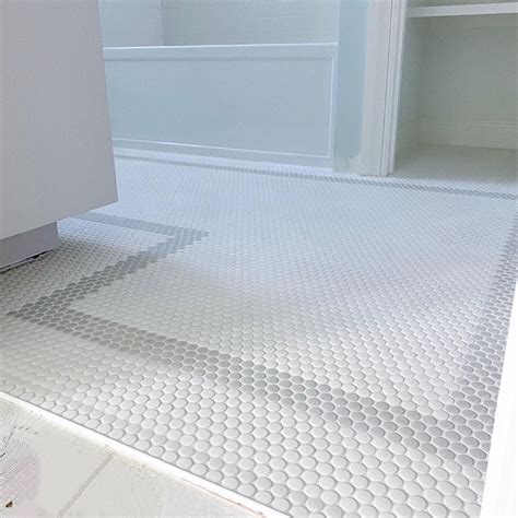 White Penny Tile Bathroom Floor – Flooring Tips