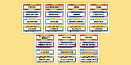 👉 Free! Printable Classroom Library & Book Bin Labels | Twinkl