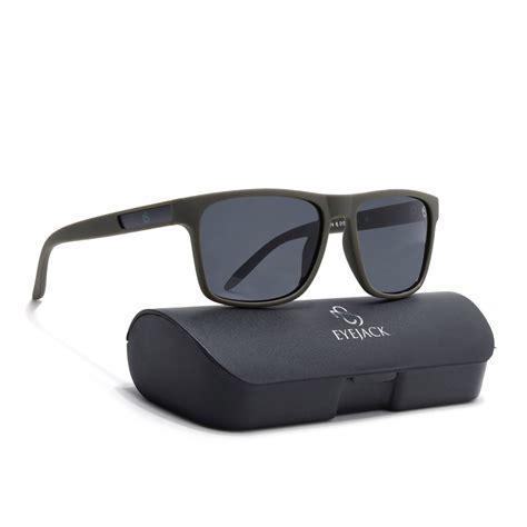 Eyejack Olive Wayfarer Polarized Sunglasses for Men & Women (5078PCL12 ...