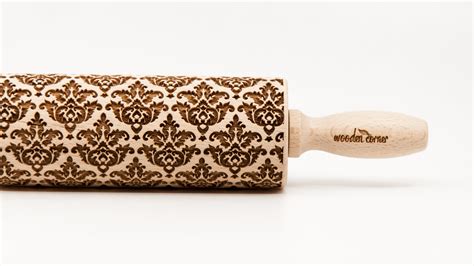 No. R150 VICTORIAN STYLE 3 pattern, Rolling Pin, Engraved Rolling ...