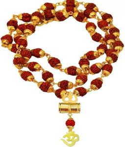 LOTUS RISE Shiv Trishul Damaru Om Mahakal Rudraksha mala with ...