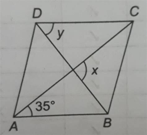 In the given figure,ABCD is a rhombus, then find the value of x-y ...