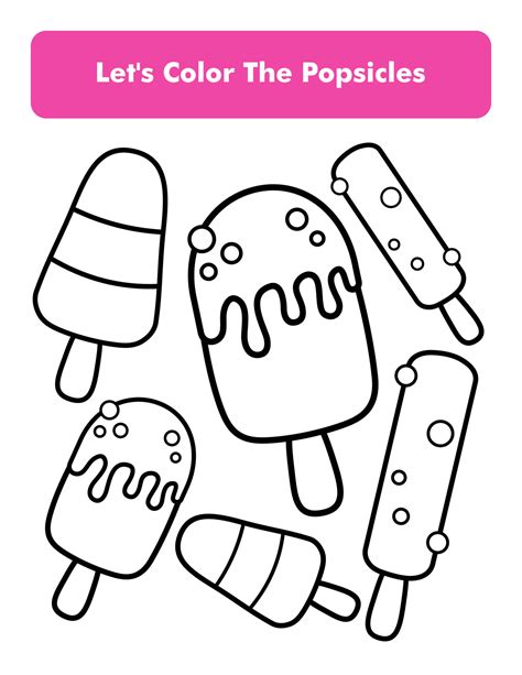 Popsicle Coloring Pages For Kids