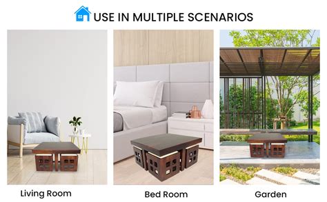 APRODZ Sheesham Wood Square Coffee Table for Living Room | Center Table ...