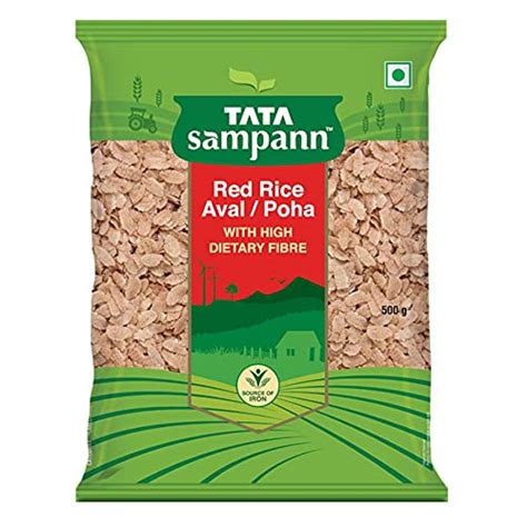Tata Sampann Thick Red Rice Poha Aval Avalakki, 500 g : Amazon.in ...