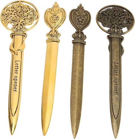 4Pcs Vintage Letter Openers, Retro Lightweight Metal Mail Opener ...