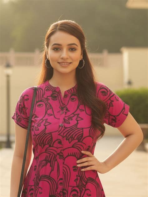 Buy Soft Cotton Abstract A-line Pink Dress TP8280T | Aramya