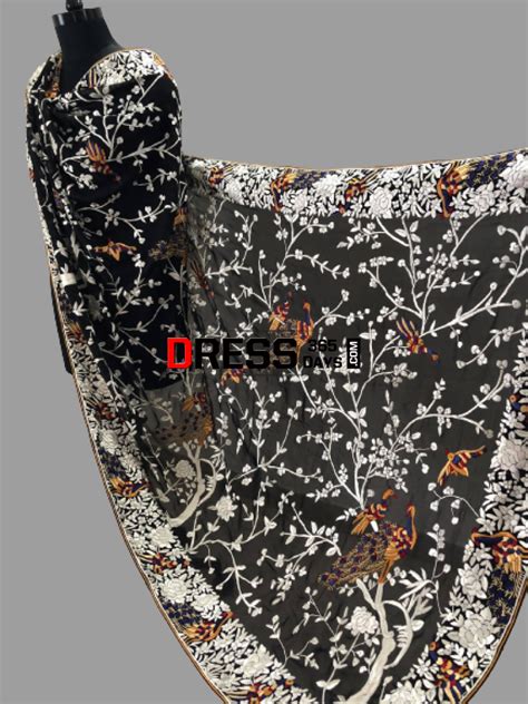 Pre-Order Designer Hand Embroidered Parsi Gara Dupatta – Dress365days