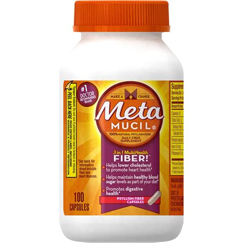 Equate Daily Fiber Multi-Benefit Fiber Supplement Psyllium Fiber Capsules, 300 count - Walmart.com