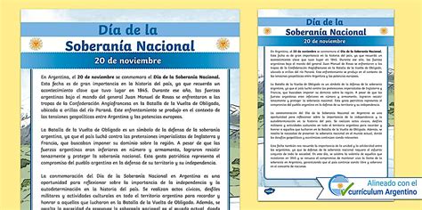 Hoja informativa: Día de la Soberanía (teacher made)