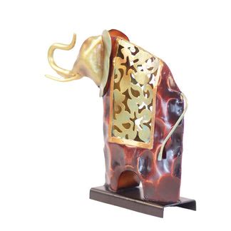 Kezevel Metal Elephant Table Decor - Handcrafted Elephant Statue Art in ...
