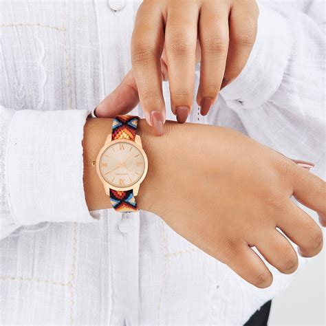 Shop online Tide & Twine Rosegold Watch Featuring A Boho Macramé Strap ...