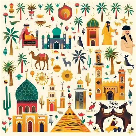 Arabic culture symbols and elements Vector illustration for your design ...