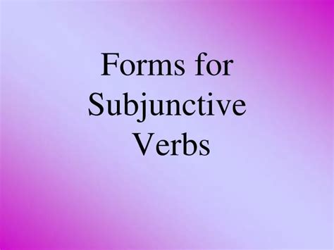 Image result for Subjunctive Form