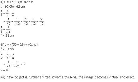 An object placed on a meter scale at 80cm mark was focused on awhite ...