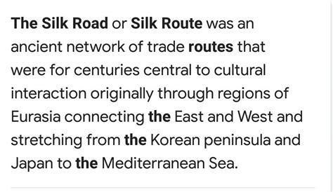 what do you mean by silk route?what was its significance? - Brainly.in