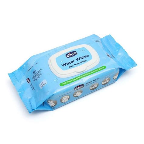 Chicco Water Wipes 99% Pure Water- 72 Pieces – Greenbell