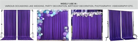 Boltove® Purple Wrinkle Free Decoration Backdrop Curtain Drapes Purple ...
