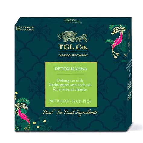 TGL Co. Detox Kahwa Oolong 16 Tea Bags | Rich & Spicy Taste | Help ...