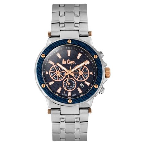 Buy Online Lee Cooper Quartz Analog Blue Dial Metal Strap Watch for Men ...